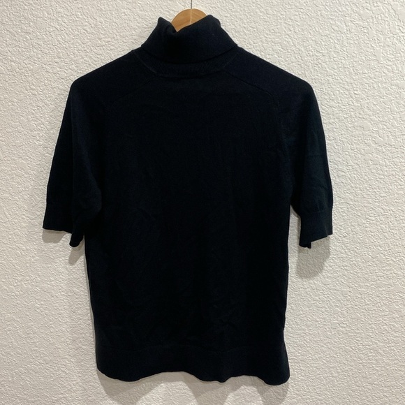 Everlane Women's Short Sleeve Black Turtleneck Wool Blend Fall Winter Sweater S - Picture 5 of 8